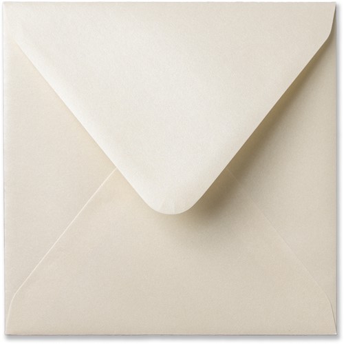 Umschlag Metallic 14 x 14 cm Cream