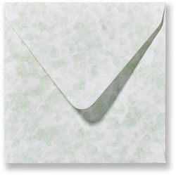 Envelop 14 x 14 cm Marmer Groen