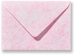 Envelop 12,5 x 17,6 cm Marmer Roze