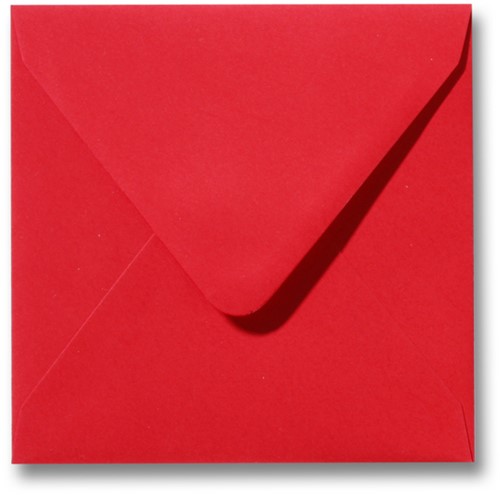 Envelop Roma 15 x 15 cm koraalrood